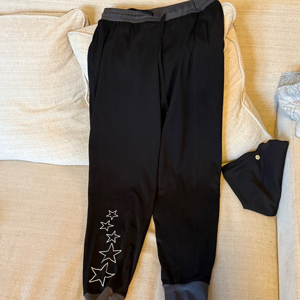 Black Joggers with Star Design